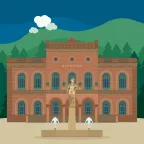 Le Palais Thermal, un établissement thermal de style mauresque situé à Bad Wildbad, une ville de la Forêt-Noire dans le Bade-Wurtemberg, en Allemagne.