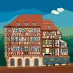 Das Palmsche Haus in Mosbach, Baden-Württemberg, eines der schönsten Fachwerkhäuser Deutschlands.