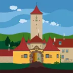 Das Burgtor in der romantischen Altstadt von Rothenburg ob der Tauber, Deutschland.