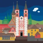Der beeindruckende Dom von Würzburg in Würzburg, Deutschland.