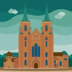 Le site du patrimoine mondial de l'UNESCO la cathédrale de Roskilde à Roskilde, au Danemark.