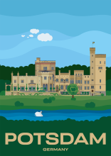 Babelsberg Palace, the summer residence of German Emperor William I, in Potsdam, Germany.