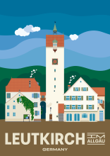 The Bockturm tower at the Gänsbühl in Leutkirch in Baden-Württemberg, Germany.