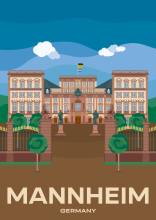 The forecourt of the Mannheim Palace in Baden-Württemberg, Germany