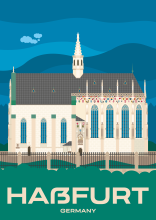 The Ritterkapelle (Knight's Chapel of St. Maria) decorated with 248 coats of arms in Haßfurt, Germany.