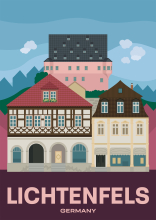 The Old Town with the Stadtschloss of Lichtenfels in Bavaria, Germany.