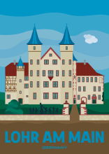 The palace “Lohrer Schloss”, once owned by the Counts of Rieneck, in Lohr am Main, Germany.