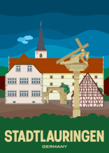 The Kreuzschlepper in front of the Amtskeller in Stadtlauringen, Germany.