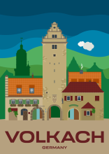 The Oberes Tor (Upper Gate), also known as the Sommeracher Tor, is the entrance to the old town of Volkach, Germany.