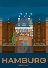 The famous Wasserschloss in the Speicherstadt of Hamburg, Germany.