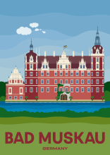 Schloss Muskau in Muskau Park, a UNESCO World Heritage Site in Bad Muskau, Saxony.