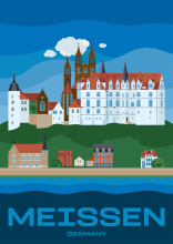 The Albrechtsburg and Meissen Cathedral in Meissen, Germany.