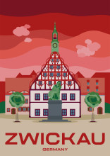 The beautiful Gewandhaus (Cloth Hall) in Zwickau, Germany.