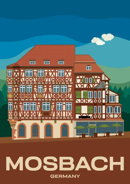 The Palmsches Haus in Mosbach, Baden-Württemberg, one of the most beautiful half-timbered house in Germany.