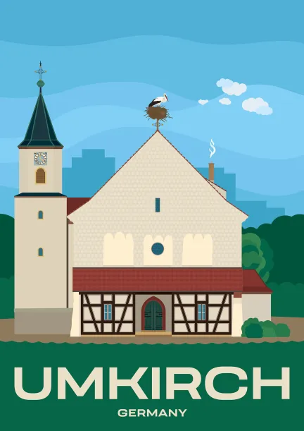 L'église Mariä Himmelfahrt Kirch (église de l'Assomption de la Vierge Marie) à Umkirch près de Fribourg, en Allemagne.