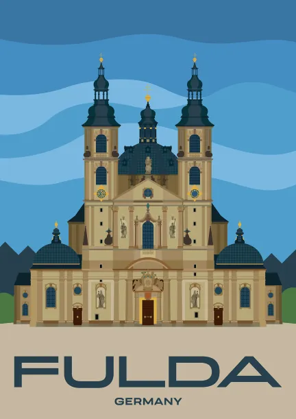Der Dom St. Salvator zu Fulda in Hessen, Deutschland.