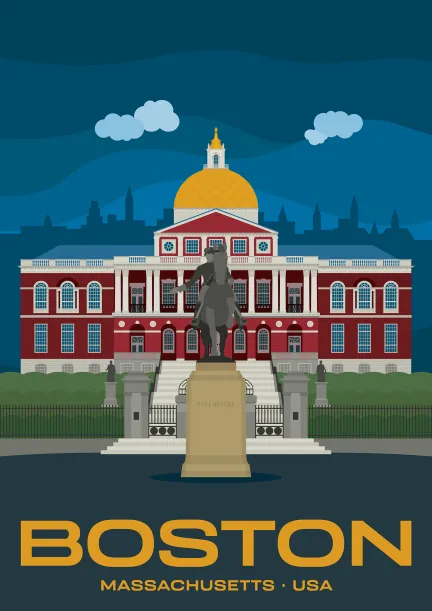 Massachusetts State House in Boston, United States of America.