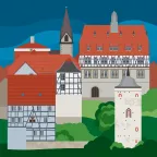 La vieille ville de Warburg en Allemagne.