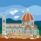 The Cathedral of Saint Mary of the Flower in Florence, Italy.