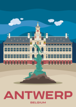 The town hall of Antwerp, Belgium.