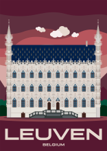 The City Hall at the Grote Markt of Leuven, Belgium.