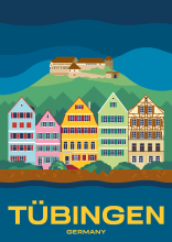 The castle Hohentübingen and the old town of Tübingen, Germany.