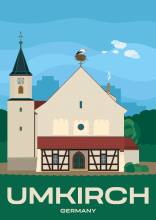 The Mariä Himmelfahrt Kirch (Church of the Assumption of the Virgin Mary) in Umkirch near Freiburg, Germany.