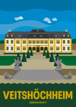 Veitshöchheim Palace, a former summer residence of the Kings of Bavaria, in Veitshoechheim, Germany.
