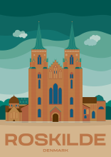 The UNESCO World Heritage Site Roskilde Cathedral in Roskilde, Denmark.