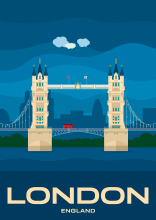 The Tower Bridge over the river Thames in London, England.