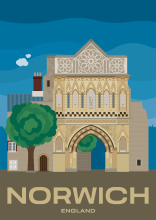 St Ethelbert's Gate, a 14th Century Gate to the Cathedral Close of Norwich in Norfolk, England.