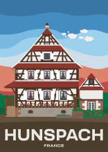 One of the many beautiful timber-framed buildings in the small french town of Hunspach in Bas-Rhin, France.