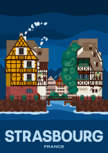 La Petite France, part of the Grand Île in Strasbourg, France.
