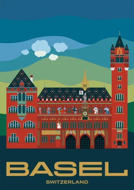 Le Roothuus (hôtel de ville de Bâle) à Bâle, en Suisse.