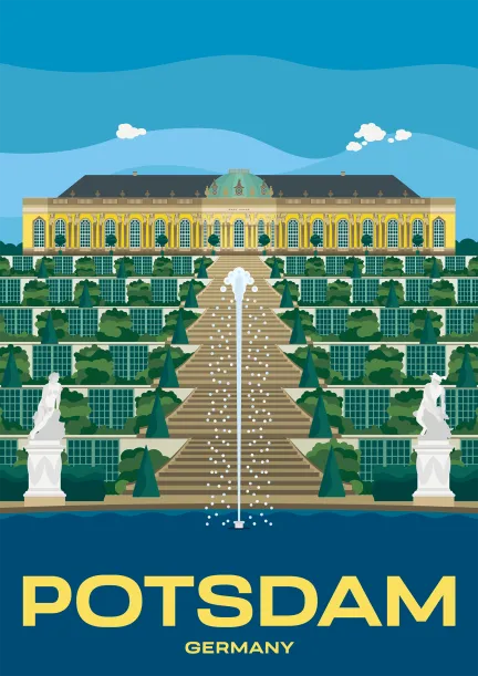 Schloss Sanssouci von Friedrich dem Großen in Potsdam, Deutschland.