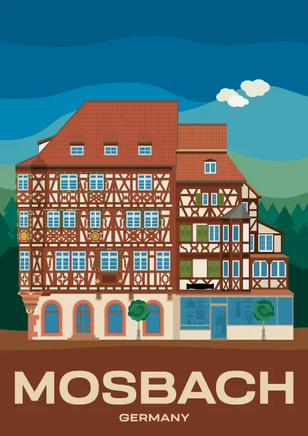 Das Palmsche Haus in Mosbach, Baden-Württemberg, eines der schönsten Fachwerkhäuser Deutschlands.