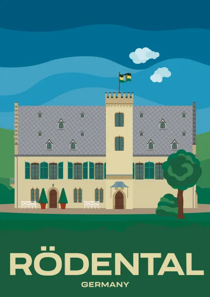 Rosenau Palace, the birthplace of Prince Albert of Saxe-Coburg and Gotha, in Roedental, Germany.