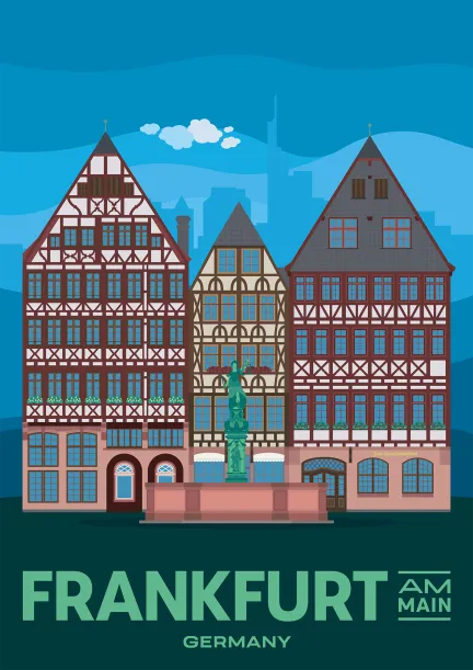 The buildings “Dachsberg und Schlüssel”, “Großer Laubenberg” and “Kleiner Laubenberg” in Frankfurt, Germany.