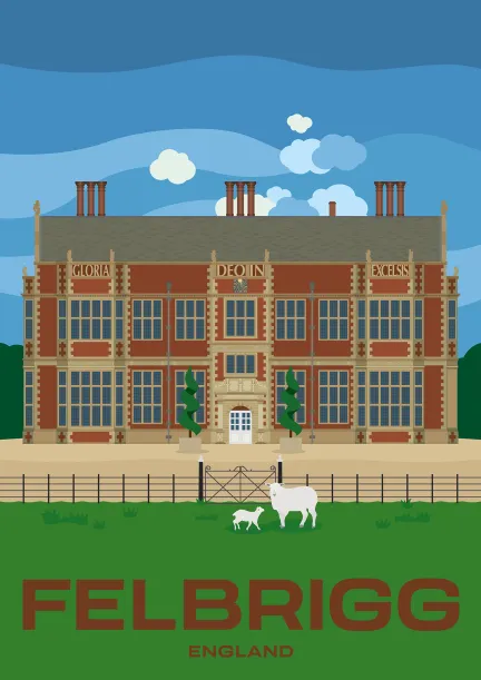 Felbrigg Hall, a National Trust property in North Norfolk, England.