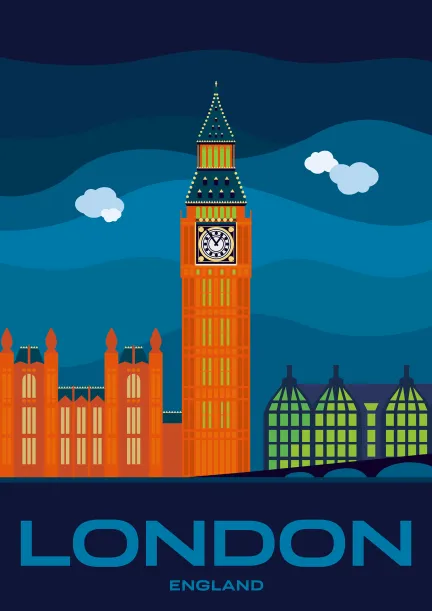 Le Palais de Westminster (Palace of Westminster) avec Big Ben à Londres, en Angleterre.