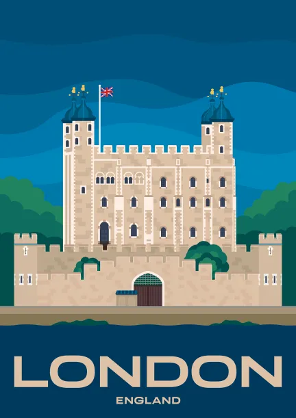 The UNESCO World Heritage Site Tower of London, in London, England.