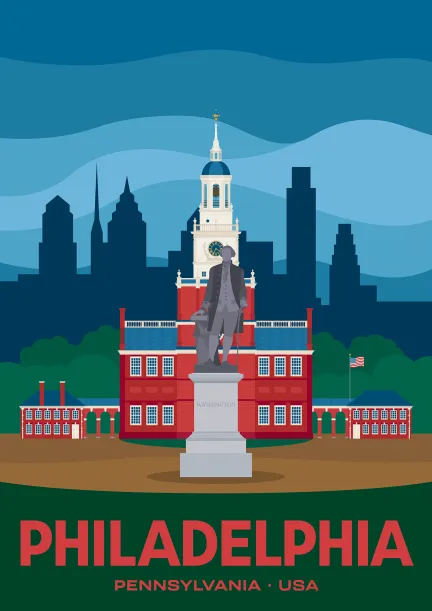 Independence Hall in Philadelphia, Pennsylvania in the United States of America.